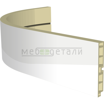 Закругленный цоколь H-100мм, белый глянец