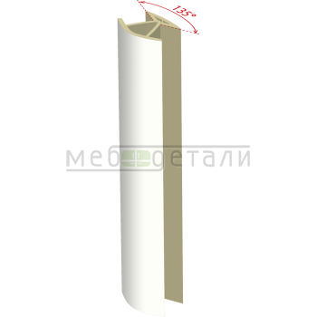 Соединительный уголок 135гр. H-100мм, белый
