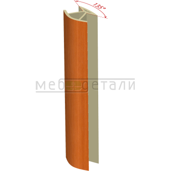 Соединительный уголок 135гр. H-100мм, вишня