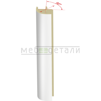 Соединительный уголок 90гр. H-100мм, белый глянец