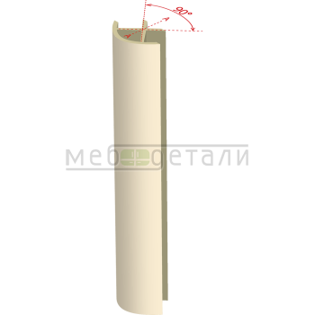 Соединительный уголок 90гр. H-100мм, ваниль