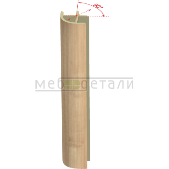 Соединительный уголок 90гр. H-100мм, клён