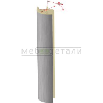 Соединительный уголок 90гр. H-150мм, алюминий шлифованный