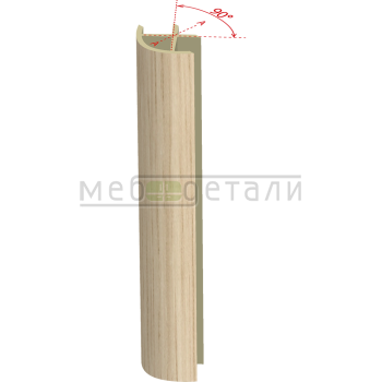 Соединительный уголок 90гр. H-150мм, дуб беленый