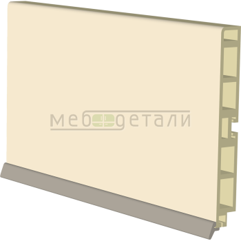 Цоколь пластиковый H-100мм 4,0м, ваниль