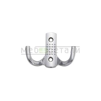 Крючок мебельный 2-х рожковый WP1204/К204, хром