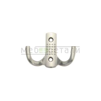 Крючок мебельный 2-х рожковый WP1208/К204, матовый
