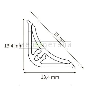 Плинтус для столешниц LB-15 RUS 3,0м 114 Азул (3124м/600)