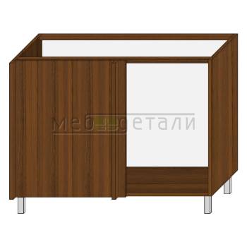 Кухонный стол угловой линейный 720х1050х560мм Орех