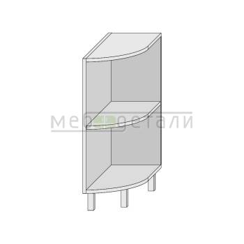 Кухонный стол полукруглый открытый 720х315х560мм Белый