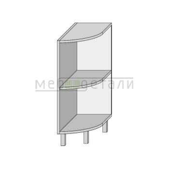 Кухонный стол полукруглый открытый 720х300х560мм Серый
