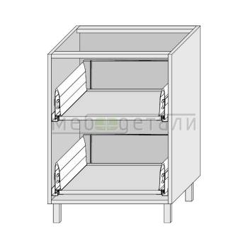 Кухонный стол 2-ящика 720х450х560мм Белый