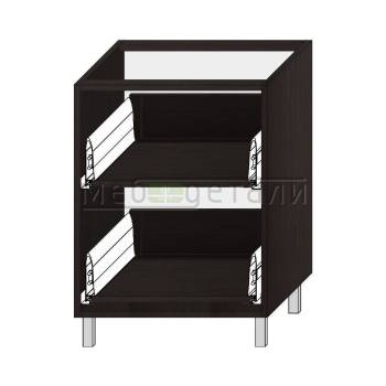 Кухонный стол 2-ящика 720х900х560мм Венге
