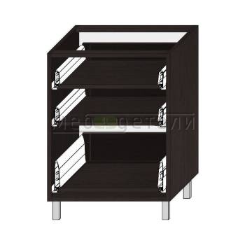 Кухонный стол 3-ящика 720х450х560мм Венге