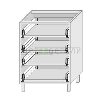 Кухонный стол 4-ящика 720х450х560мм Белый