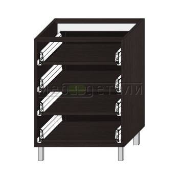 Кухонный стол 4-ящика 720х600х560мм Венге