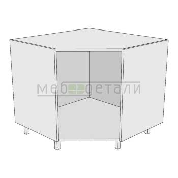 Кухонный стол угловой трапециевидный 720х900х900х560мм Белый