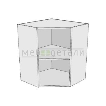 Кухонный шкаф угловой трапециевидный 720х600х600х300мм Белый