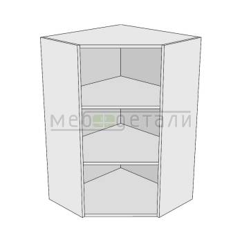 Кухонный шкаф угловой трапециевидный 960х600х600х315мм Белый