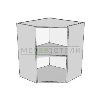 Кухонный шкаф угловой трапециевидный 720х600х600х315мм Серый