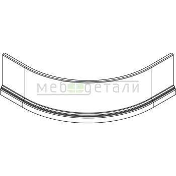 Цоколь полукруглый Италия-Р Милан Гриджио 660х120х20мм