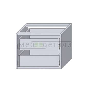 Модуль 2-ящика в шкаф купе 366х481х500мм, Серый