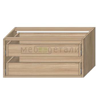 Модуль 2-ящика в шкаф купе 366х766х500мм, Дуб