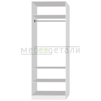 Шкаф распашной со штангой 2380х900х580мм, Белый