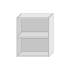 Кухонный шкаф антресольный 2-дверный 720х800х315мм Белый