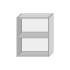 Кухонный шкаф антресольный 2-дверный 720х900х300мм Серый