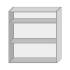 Кухонный шкаф с нишей 2-дверный 920х900х300мм Серый