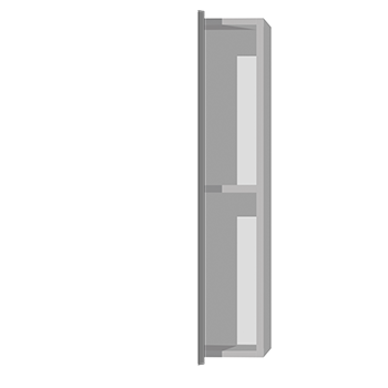 Кухонный шкаф 1-дверный 720х300х315мм Серый витрина