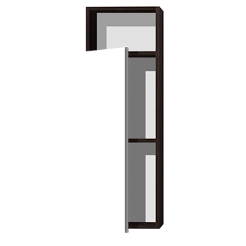 Кухонный шкаф с нишей 1-дверный 920х450х300мм Венге