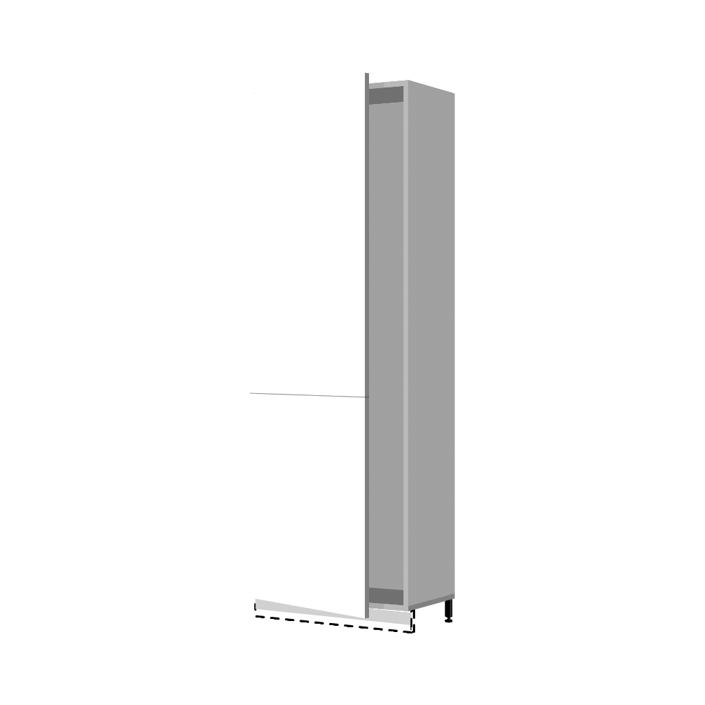 Колонка под холодильник 2-двери 2040х600х560мм Серый