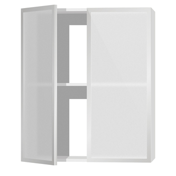 Кухонный шкаф 2-дверный 720х600х300мм Белый витрина