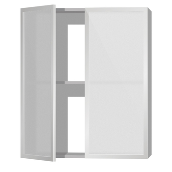 Кухонный шкаф 2-дверный 720х600х300мм Серый витрина