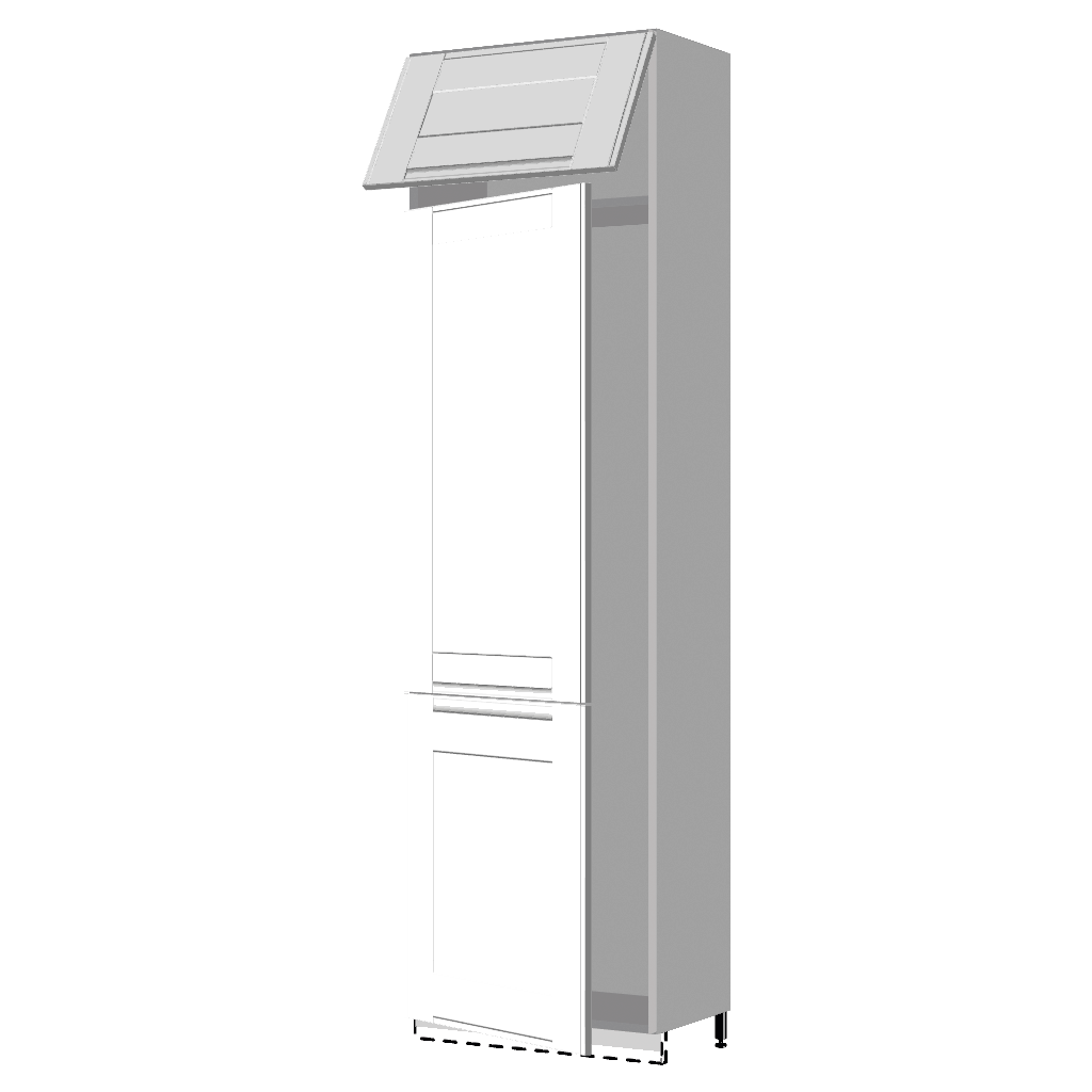Колонка под холодильник 3-двери 2240х600х560мм Серый