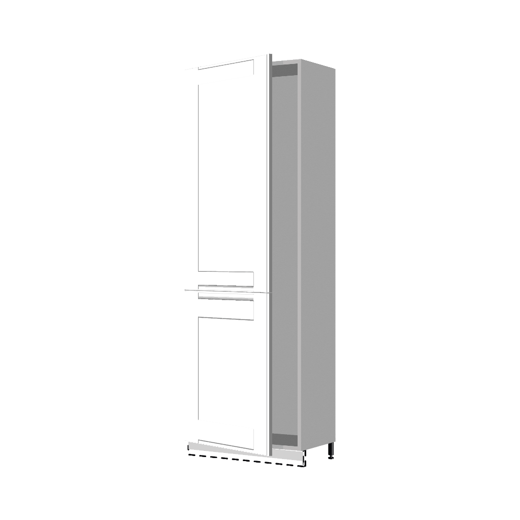 Колонка под холодильник 2-двери 2040х600х560мм Серый