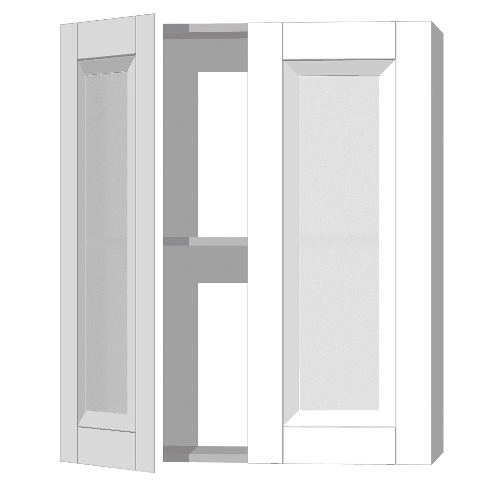 Кухонный шкаф 2-дверный 720х600х300мм Серый витрина
