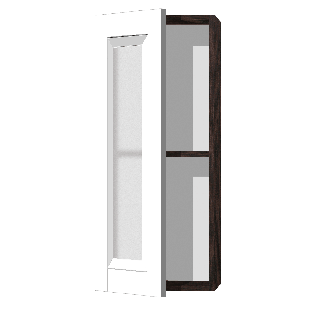 Кухонный шкаф 1-дверный 720х300х300мм Венге витрина