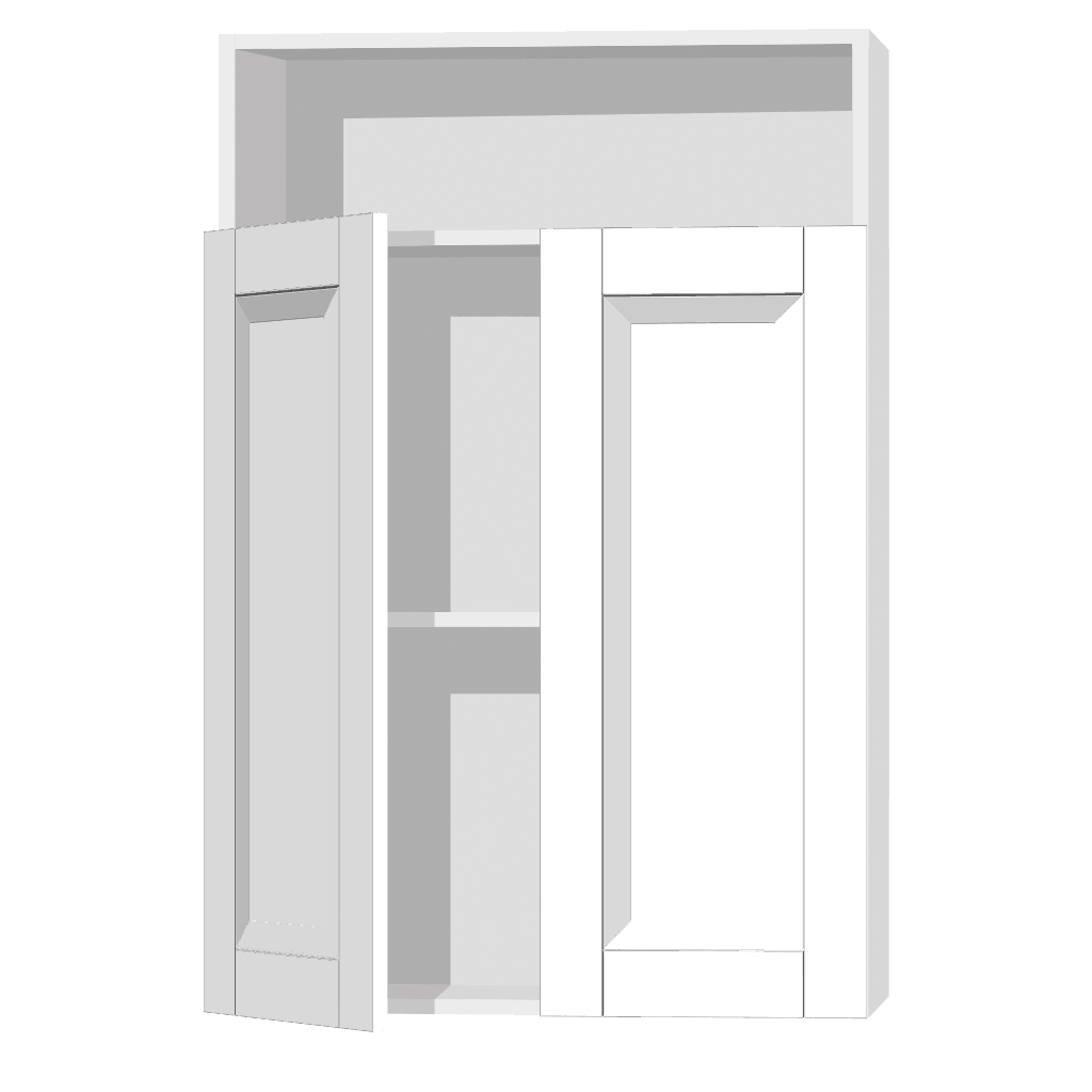 Кухонный шкаф с нишей 2-дверный 920х600х300мм Белый