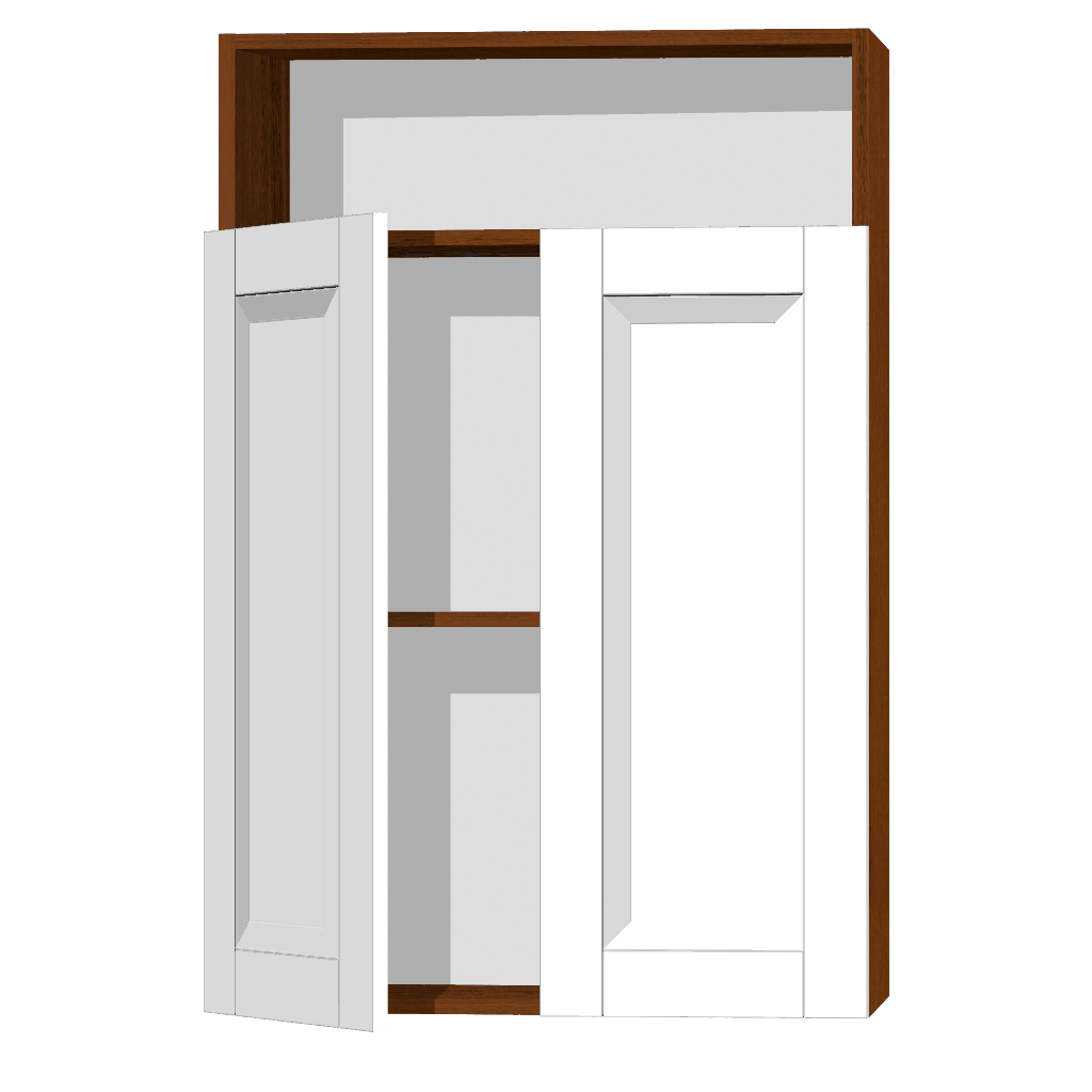 Кухонный шкаф с нишей 2-дверный 920х600х300мм Орех