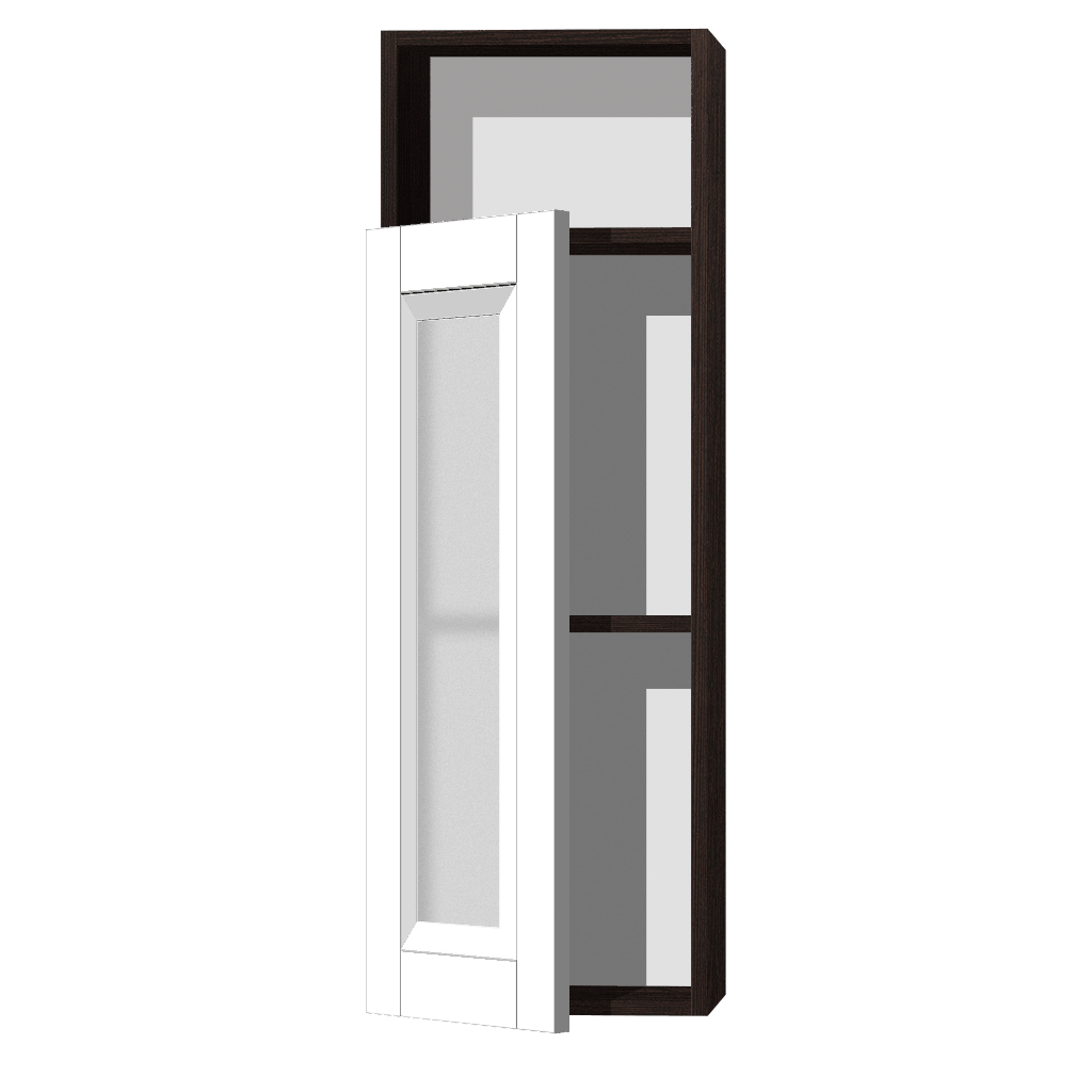 Кухонный шкаф с нишей 1-дверный 920х450х300мм Венге Витрина