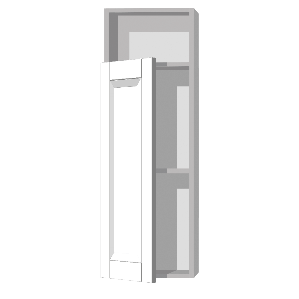 Кухонный шкаф с нишей 1-дверный 920х450х300мм Серый