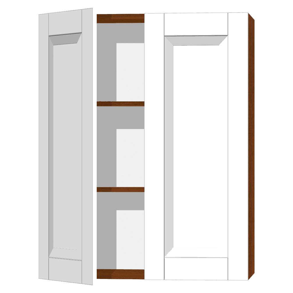 Кухонный шкаф 2-дверный 920х600х300мм Орех