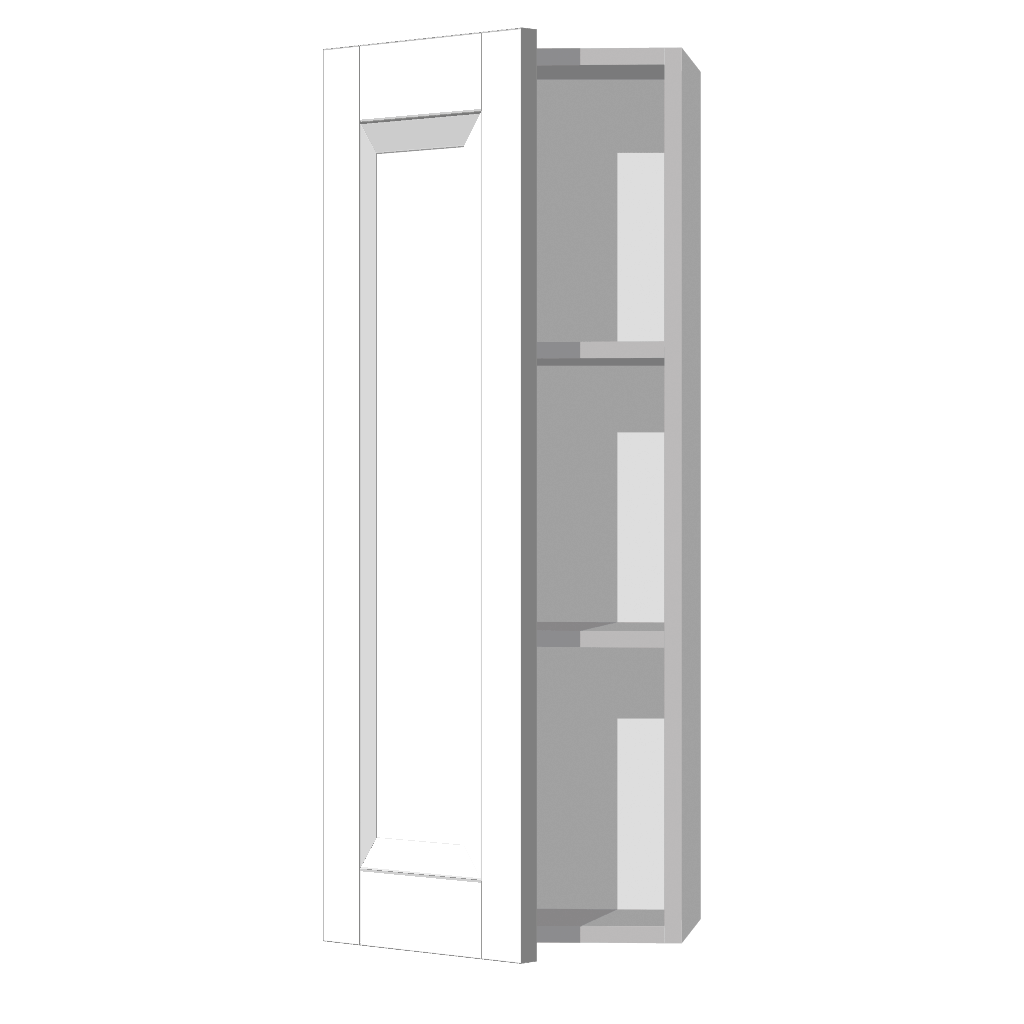Кухонный шкаф 1-дверный 920х300х300мм Серый