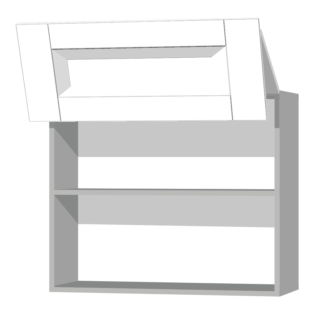 Кухонный шкаф антресольный 2-дверный под подъёмник 720х600х300мм Серый