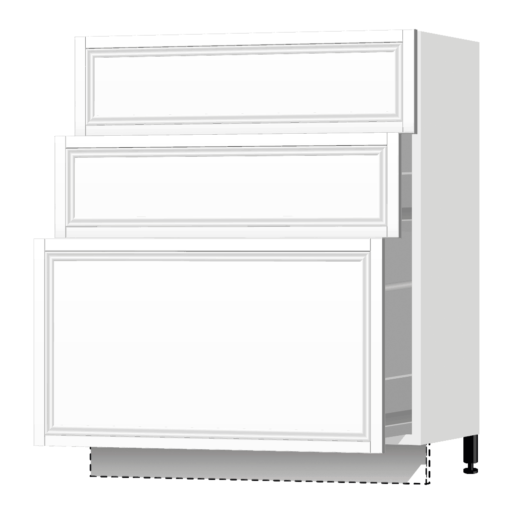 Кухонный стол 3-ящика 720х450х560мм Белый