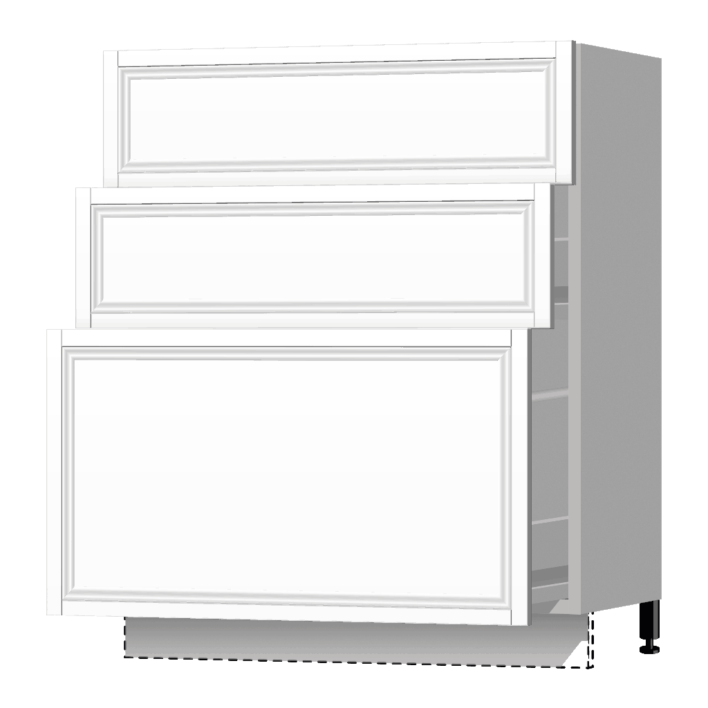 Кухонный стол 3-ящика 720х450х560мм Серый