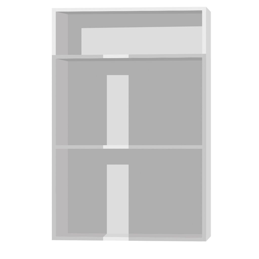 Кухонный шкаф с нишей 2-дверный 960х600х315мм Белый